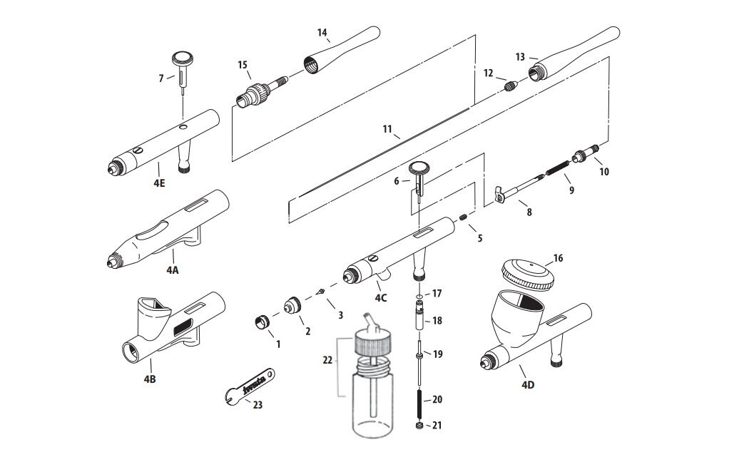 Revolution AR / BR / CR / CR3 / BCR / SAR &mdash; exploded parts diagram